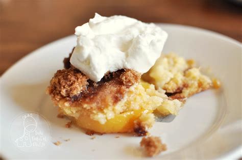 Serve warm and if desired, with whipped cream. Economic Research: Peach Cobbler