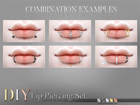 Sims 4 Ccs The Best Lip Piercing Set By Pralinesims