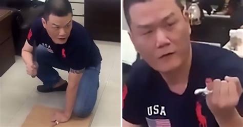 Gangster Shows No Pain As He Chops Off His Own Pinky To Settle A Debt