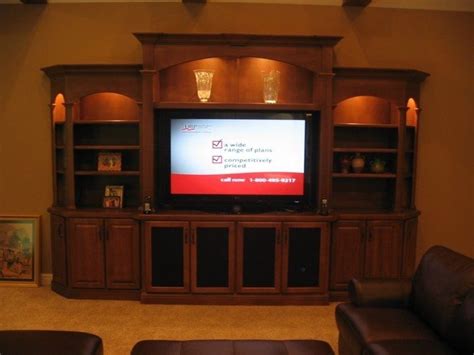 Hand Crafted Entertainment Centerbookcase By Speck Custom Woodwork