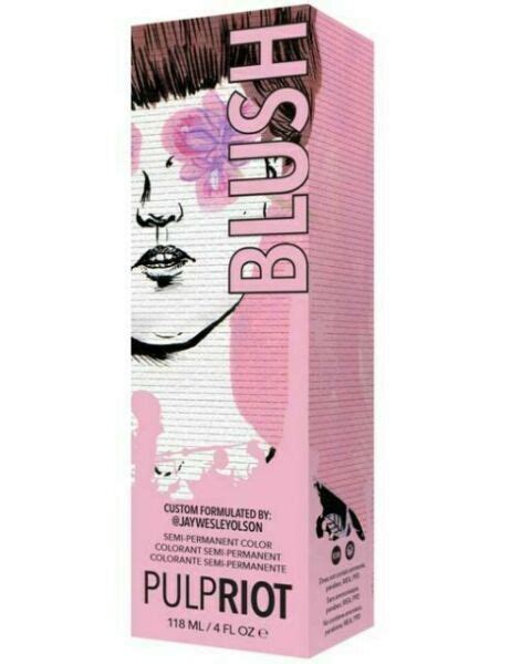 Pulp Riot Semi Permanent Color Blush Hair Color Light Pink 4oz For