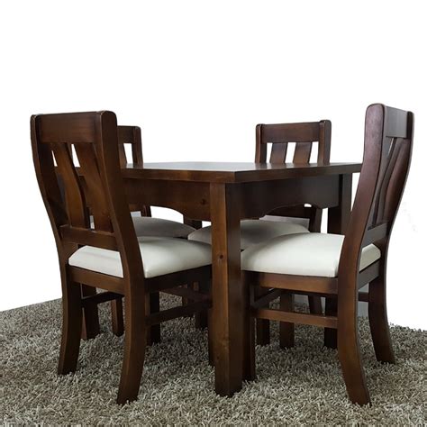 Este detalle aporta mayor estabilidad al asiento, pero también por otro lado, las sillas de comedor de los interiores rurales las podéis elegir de madera. Juego Comedor Y Cocina De 4 Sillas , 100% Madera Maciza Gh ...