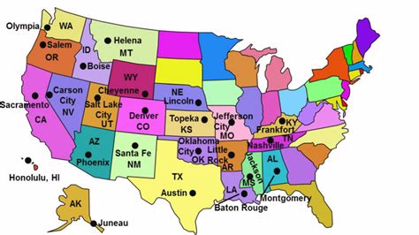 How To Learn The 50 States On A Map Printable Map