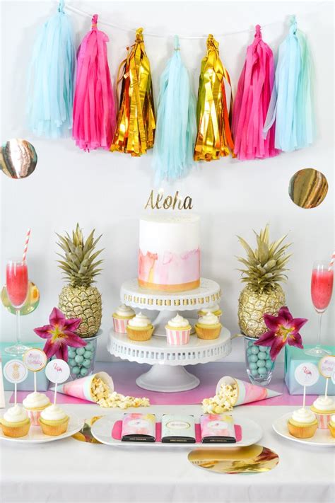 Karas Party Ideas Tropical Aloha Themed Bridal Shower Via Karas