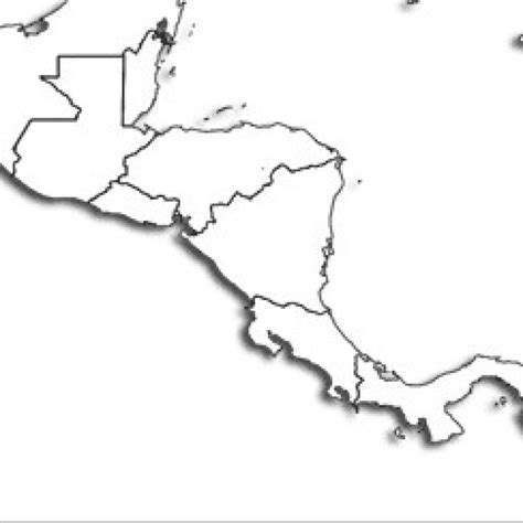 blank central america map printable maps regarding printable map of central america printable maps