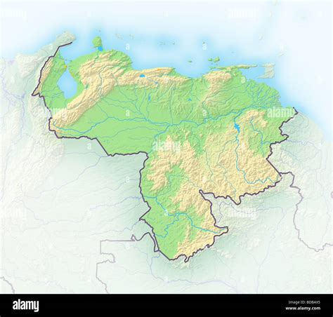Venezuela Mapa En Relieve Sombreado Fotografía De Stock Alamy