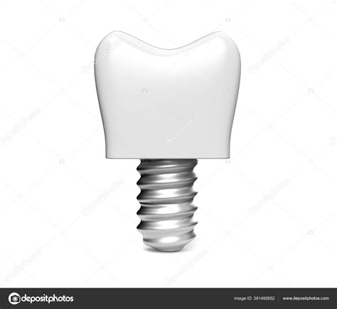 Renderizado Diente Blanco Implante Dentadura Dentaria Icono Conjunto