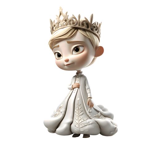 Awe Inspiring 3D Queen with a Regal Gaze PNG Transparent Background