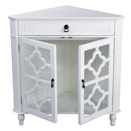 This storage cabinet features two (2) you have corners and you need storage. Frasera 1-Drawer & 2-Door Corner Cabinet with Quatrefoil ...