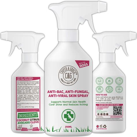 Candg Pets Antibacterial Anti Fungal Itchy Dog Spray Dogs Allergy Itch