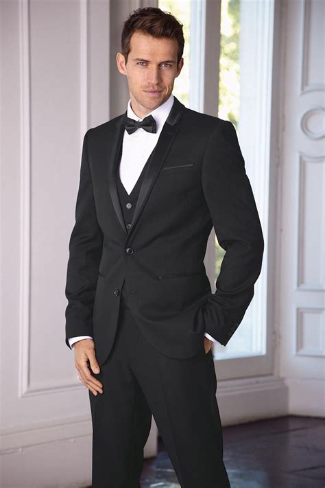 Nejlep Ch Ern Ch Oblek Pro Mu E Black Suit Wedding Dress Suits For Men Groom Tuxedo Black