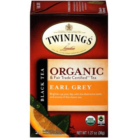 Twinings Of London Organic Earl Grey Black Tea Bags 20 Ct Food 4 Less