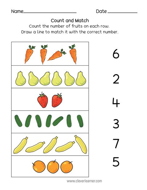 Free Kindergarten Match Numbers Worksheets Printablekids Will Be
