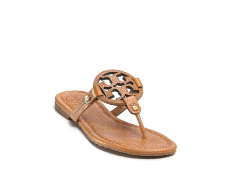 Tory Burch Thong Sandals Miller In Beige Royal Tan Leather Lyst