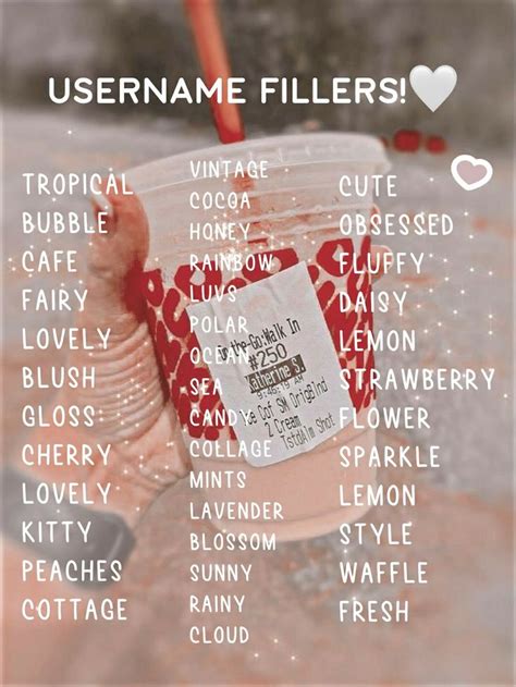 Fillers Aesthetic Usernames Name For Instagram Aesthetic Names