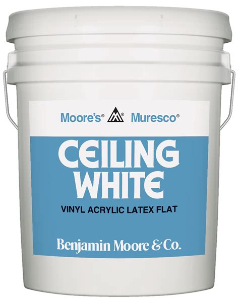 Benjamin Moore Muresco Ceiling White Flat Paint Rm White 5 Gallon
