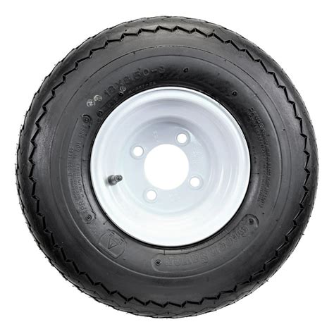 Pre Mounted Golf Cart Tire On Rim 18 X 85 X 8 18x850 8 White 4 Lug