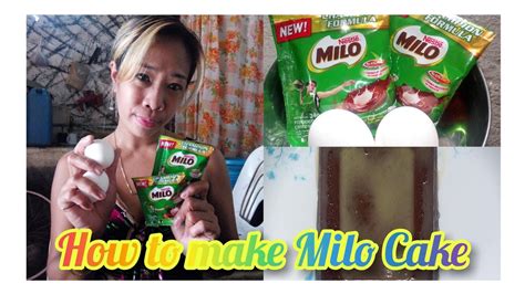 How To Make Milo Cake Diy Milo Cake Youtube