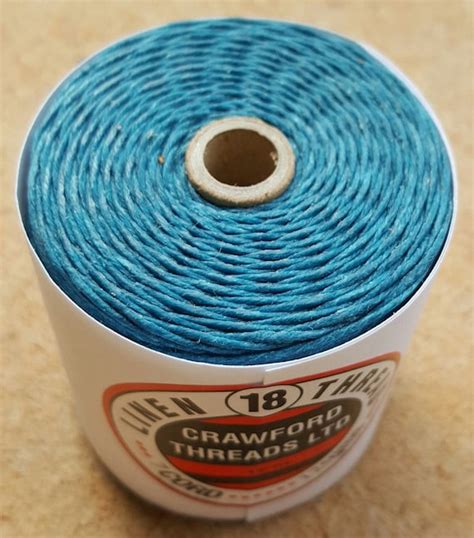 Crawford Waxed Linen Thread 7 Ply 125 Gram Spool Teal Etsy