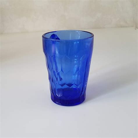 Blue Depression Glass Shirley Temple Mug Pressed Blue Glass Mug From 1930 S Or 1940