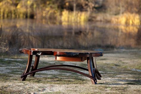 Custom Made Redwood Coffee Table By Noah Martin Wood Design