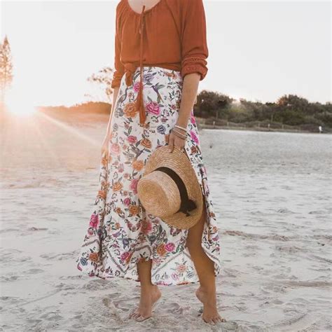 teelynn boho skirt 2018 summer rayon floral print irregular skirt back elastic waist women beach