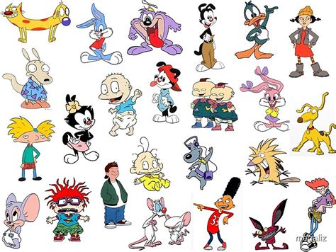 90s Cartoon Characters By Megaliz Redbubble
