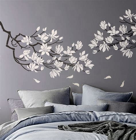 Cake stencils, cookie stencils, home decor, wood products STENCIL Magnolia Flower Branch Large Branch Stencil for