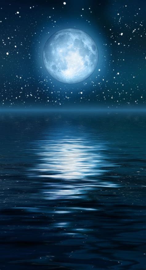 Pin De Linda Sims Em ☾ ☾ Moon And Stars ☾ ☾ Pintura De Lua Lua Azul