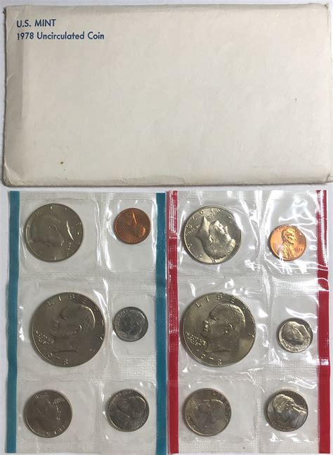 1978 Pandd Us Mint Uncirculated Coin Set 12 Coins Property Room