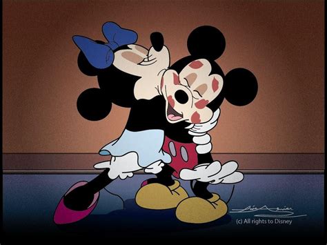 Mickey And Minnie Color By Lawolf097 Mickey Mouse Art Mickey And Minnie Kissing Minnie