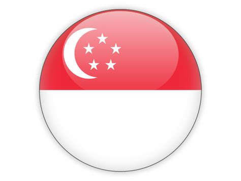 This singapore icon is in flat style available to download as png, svg, ai, eps, or base64 file is part of singapore icons family. Round icon. Illustration of flag of Singapore