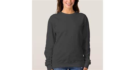 Dark Gray Womens Basic Sweatshirt Zazzle