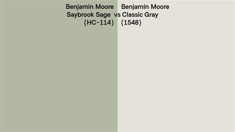 Benjamin Moore Saybrook Sage Vs Classic Gray Side By Side Comparison