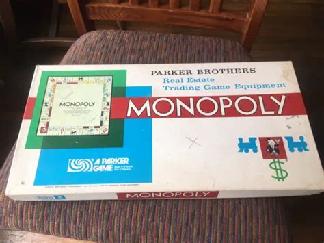 Vintage Monopoly Board Game Parker Brothers Original No9 Complete 1973
