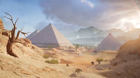 Image Assassins Creed Origins Egypt Desert Pyramid Vdeo 3840x2160