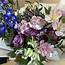 Tropical  Mixed Duo Tone Kenya Purple Rose And Carnation Bouquet Fav