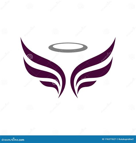 Angel Wing Logo Template Illustration Design Vector Eps 10 Stock