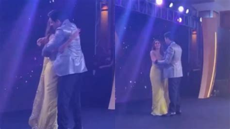Watch Sidharth Malhotra Hugs Wife Kiara Advani On Stage As She Receives An Award Video Goes Viral