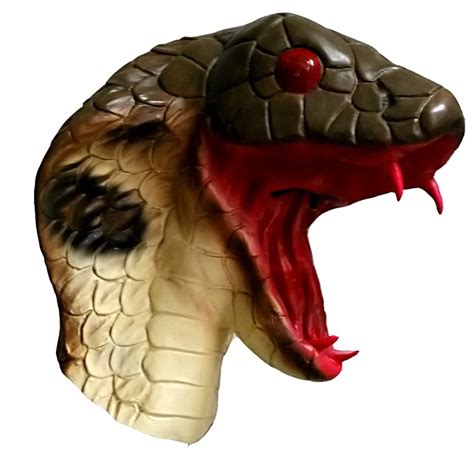 Realistic Snake Latex Mask Cobra Snake Horror Head Halloween Carnival