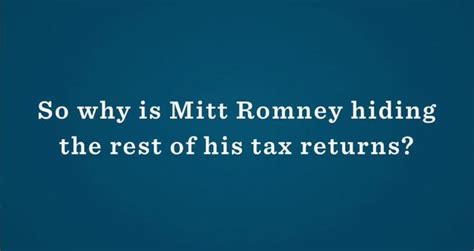 Why Is Mitt Romney Hiding The Rest Of His Tax Returns Videos Metatube
