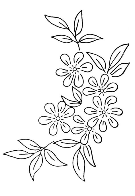 6 Best Images Of Free Printable Flower Embroidery Patterns