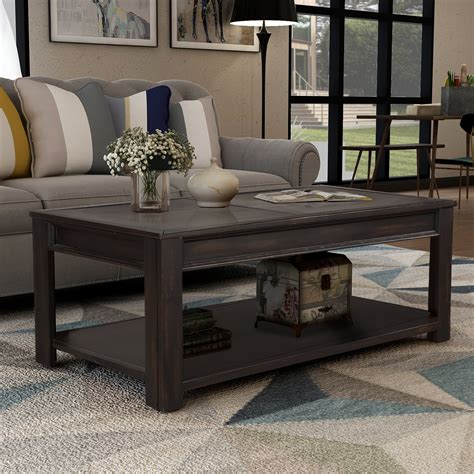 Modern Coffee Table For Living Room Natural Wooden Simple Design