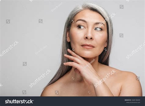 Beauty Portrait Attractive Sensual Mature Topless ภาพสตอก Shutterstock