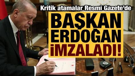 Erdoğan imzaladı Yeni atama kararları Resmi Gazete de Haber 7 GÜNCEL