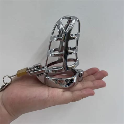 METAL STEEL MALE Chastity Belt Cage Bondage Lockable Device BDSM With