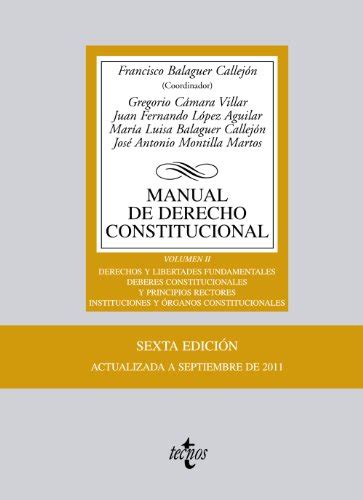 Manual Derecho Constitucional Vol De Francisco Balaguer Iberlibro