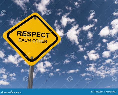 Respect Each Other Traffic Sign Stock Illustration Illustration Of