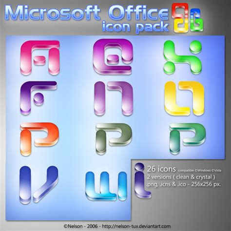Microsoft Office Icon Pack By Nelson Tux On Deviantart