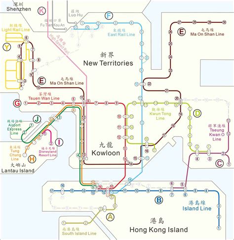 Mtr System Map 港鐵 路線圖